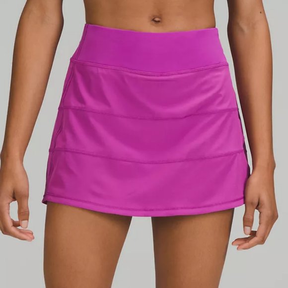NWT LULULEMON  Pace Rival Mid-Rise  Tennis Golf Skirt  Vivid Plum Size 4 Reg 12" - Picture 3 of 5